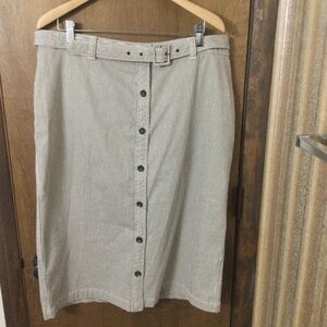 Christopher & Banks Women’s 16 Long Striped Cotton Skirt